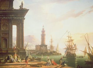Bir Akdeniz Limanı Sahnesi, 1752